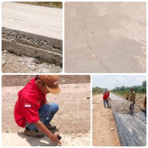 PEMBANGUNAN JALAN COR BETON DESA BERINGIN JANGGUT APBD TA 2025 DIDUGA DIJADIKAN LADANG KORUPSI SUDAH BANYAK YANG RETAK